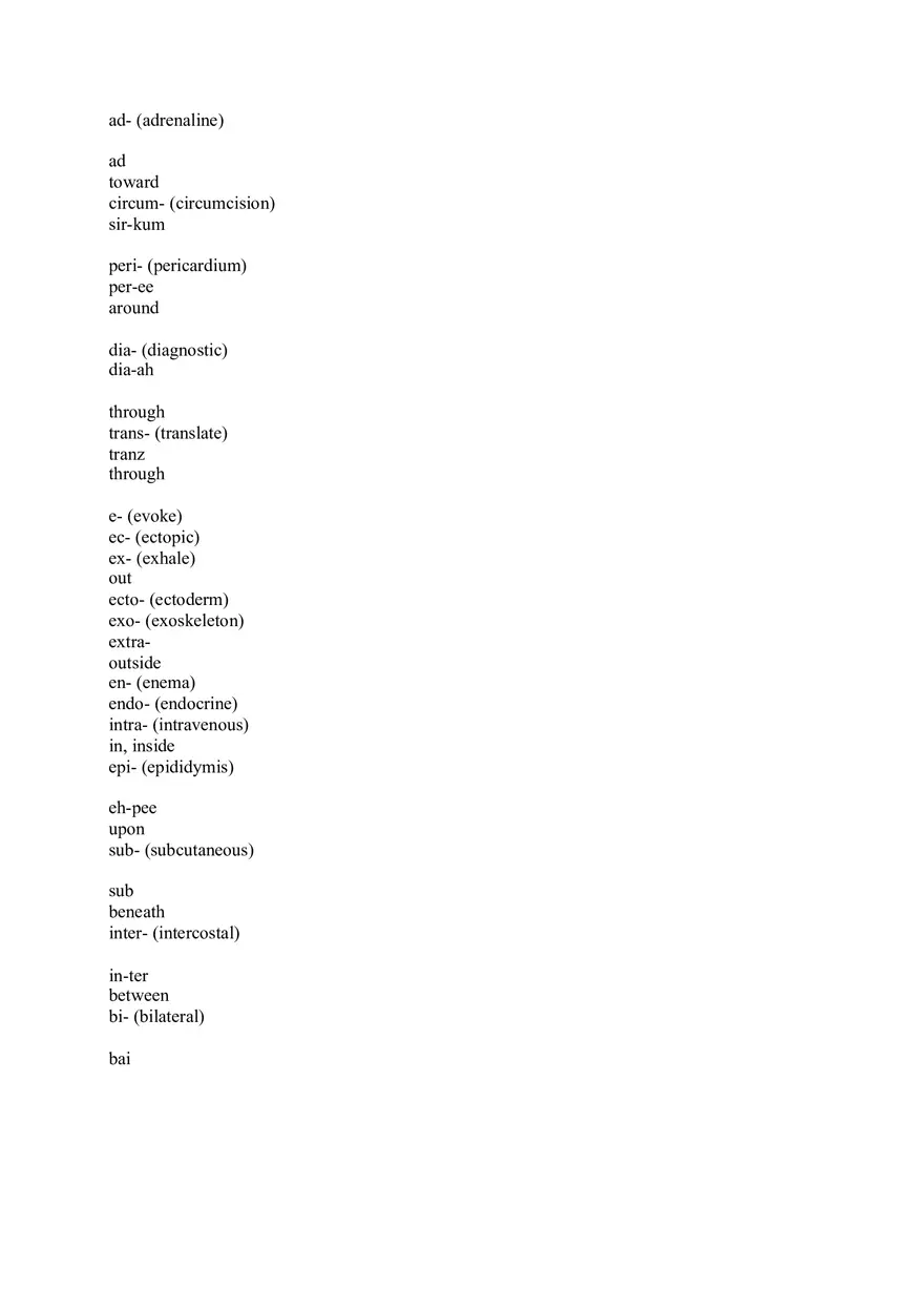 Med Term Answers Part 1 - Page 11