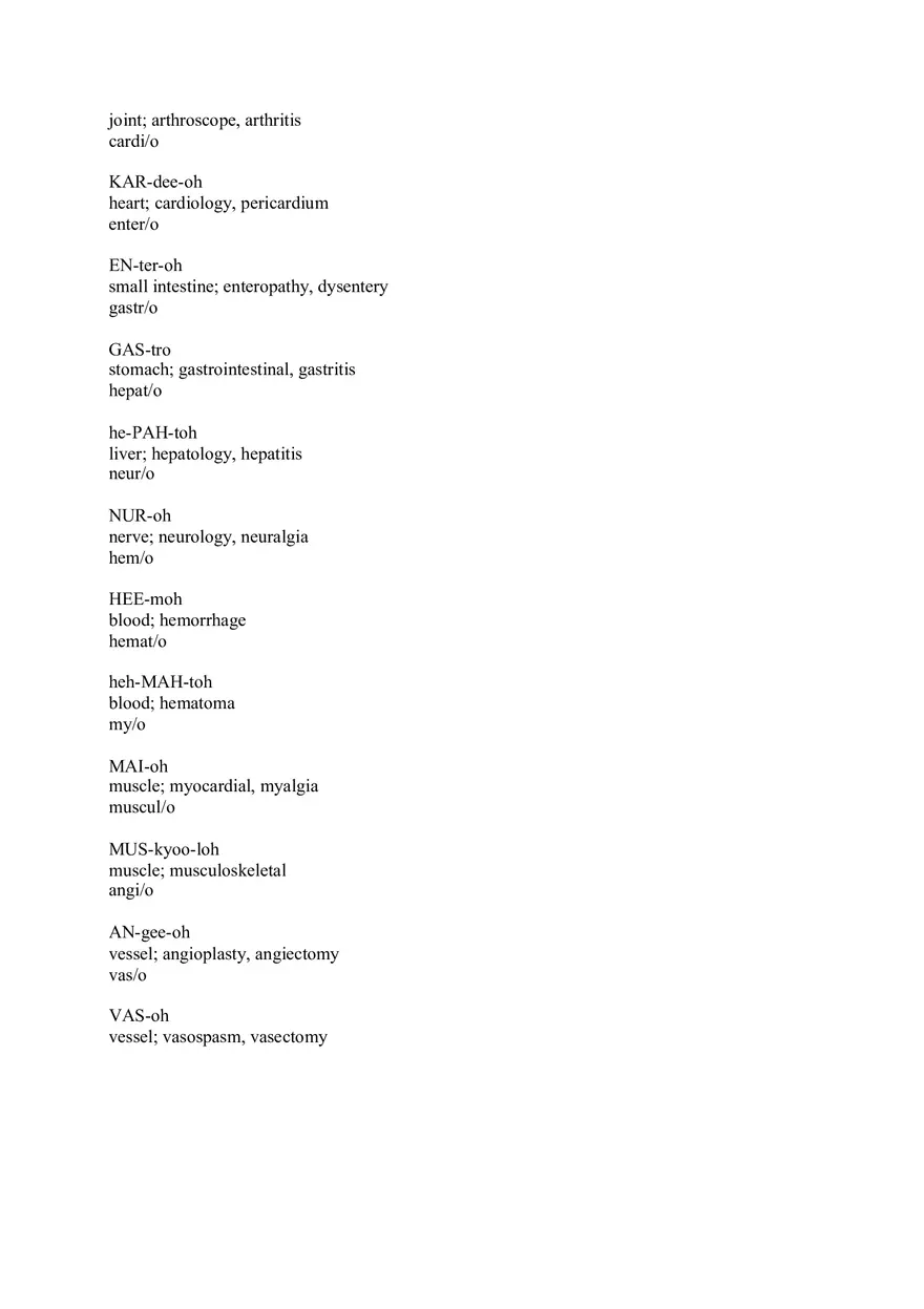 Med Term Answers Part 1 - Page 2