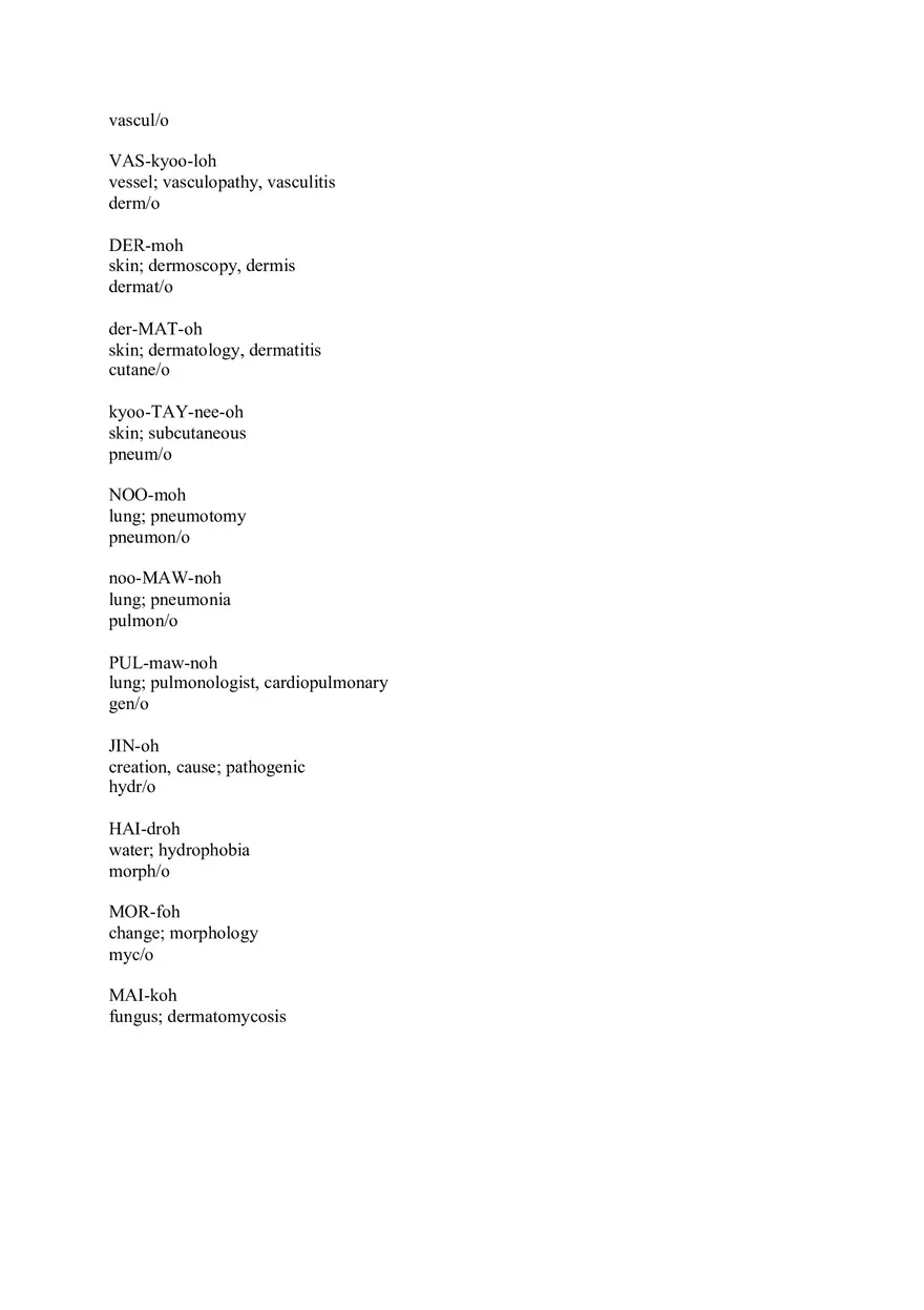 Med Term Answers Part 1 - Page 4