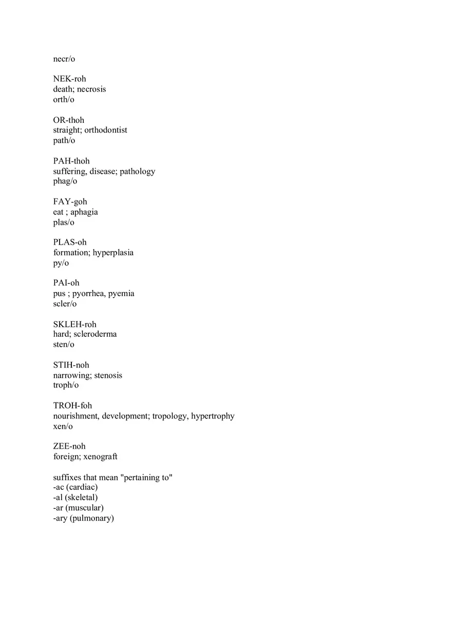 Med Term Answers Part 1 - Page 5