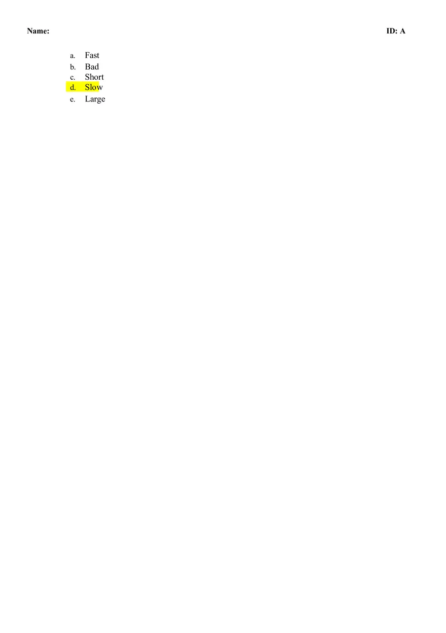 Medical Terminology Quiz #1 - Page 11