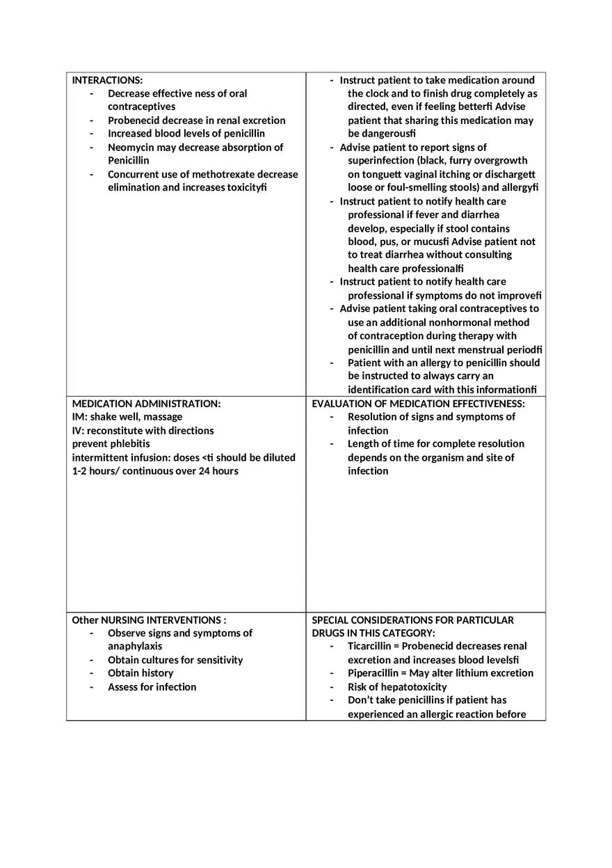 Pharmacology Medication Classification Worksheet - Page 2