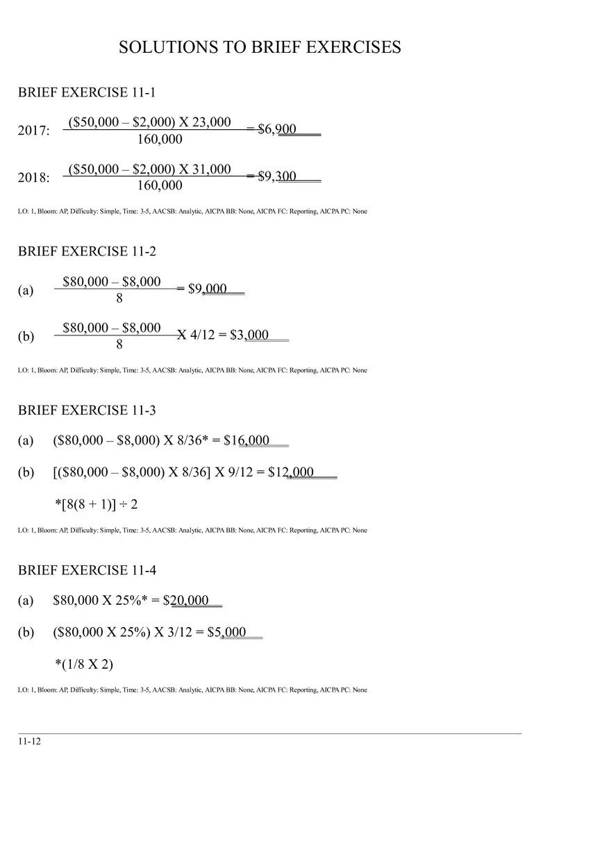 Chapter 11 Solutions to Brief Exercises Part 1 - Page 1