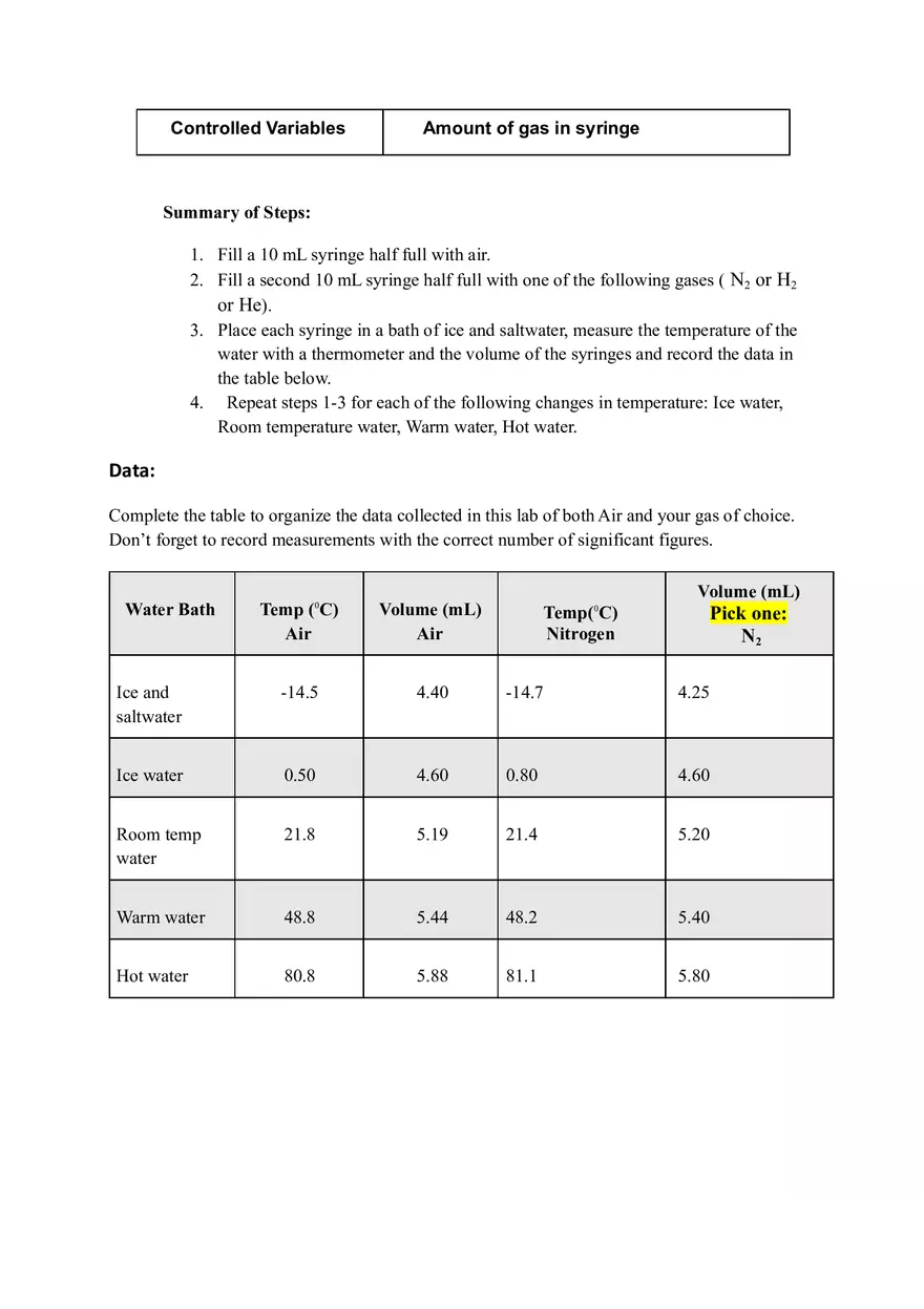 Ideal Gas Lab Report - Alternative Template - Page 2