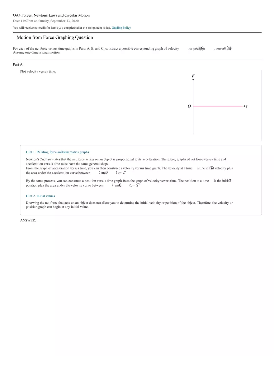Forces, Newton's Laws and Circular Motion - Page 1