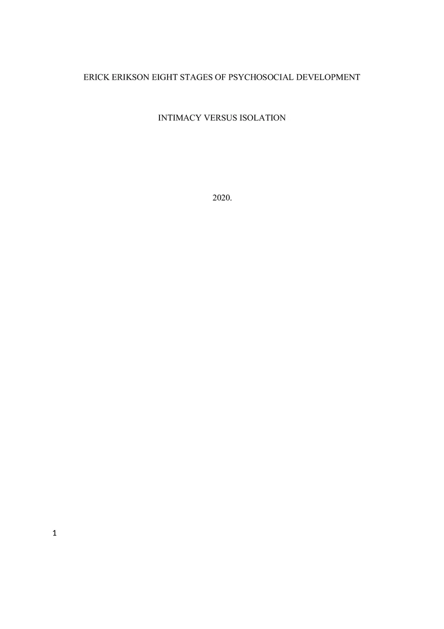 Intimacy vs Isolation - Page 1