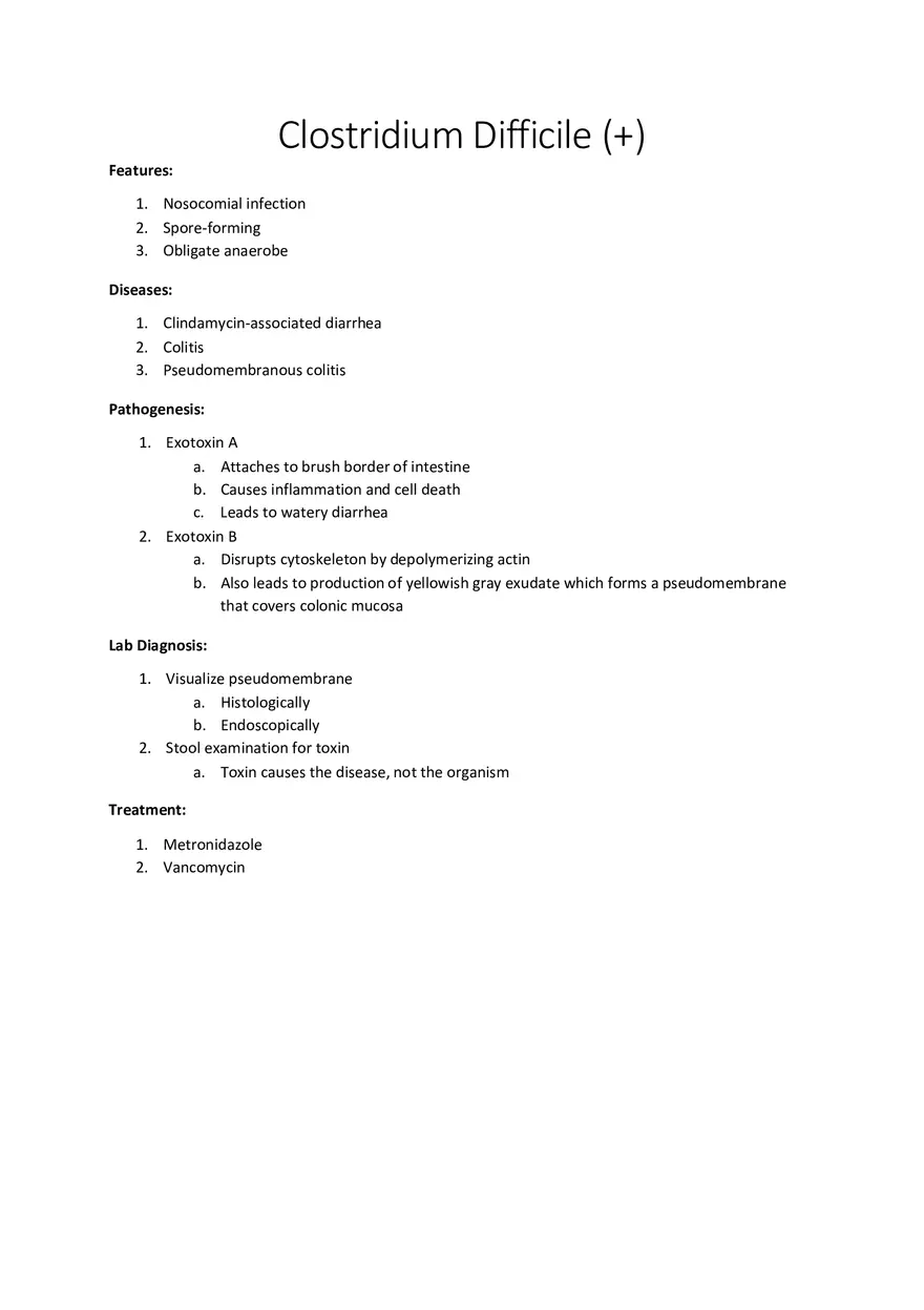Clostridium Difficile (+) - Page 1