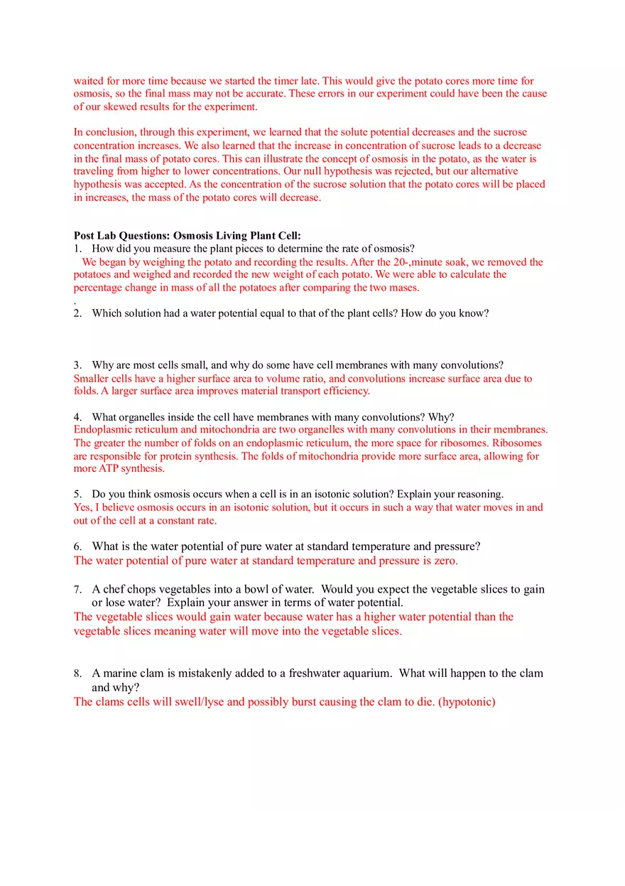 Diffusion and Osmosis Lab - Page 5