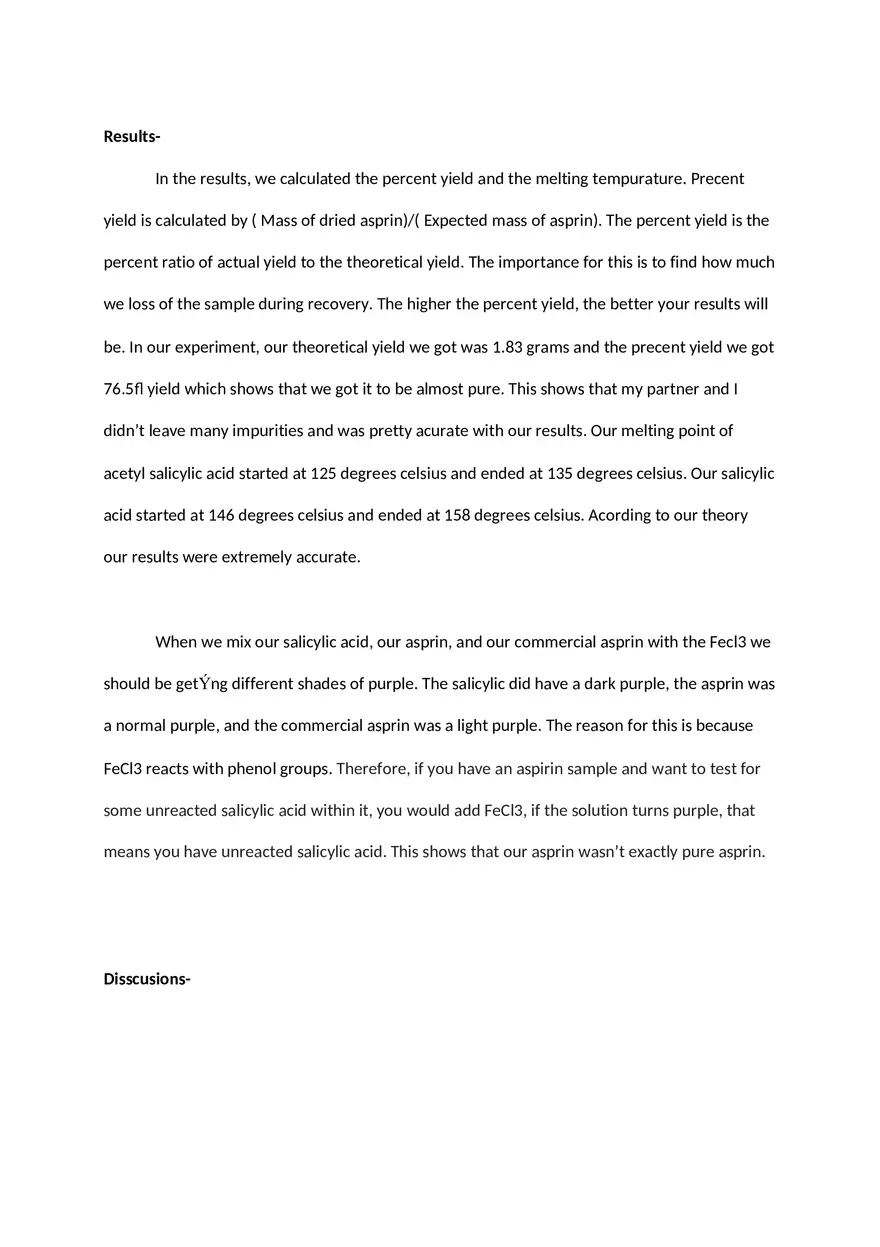 Aspirin Lab Report - Page 6