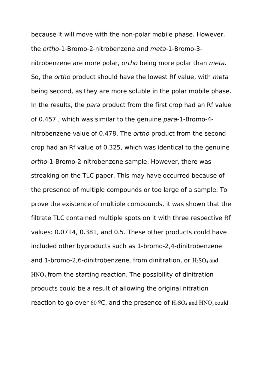 Nitration of Bromobenzene Lab - Page 3