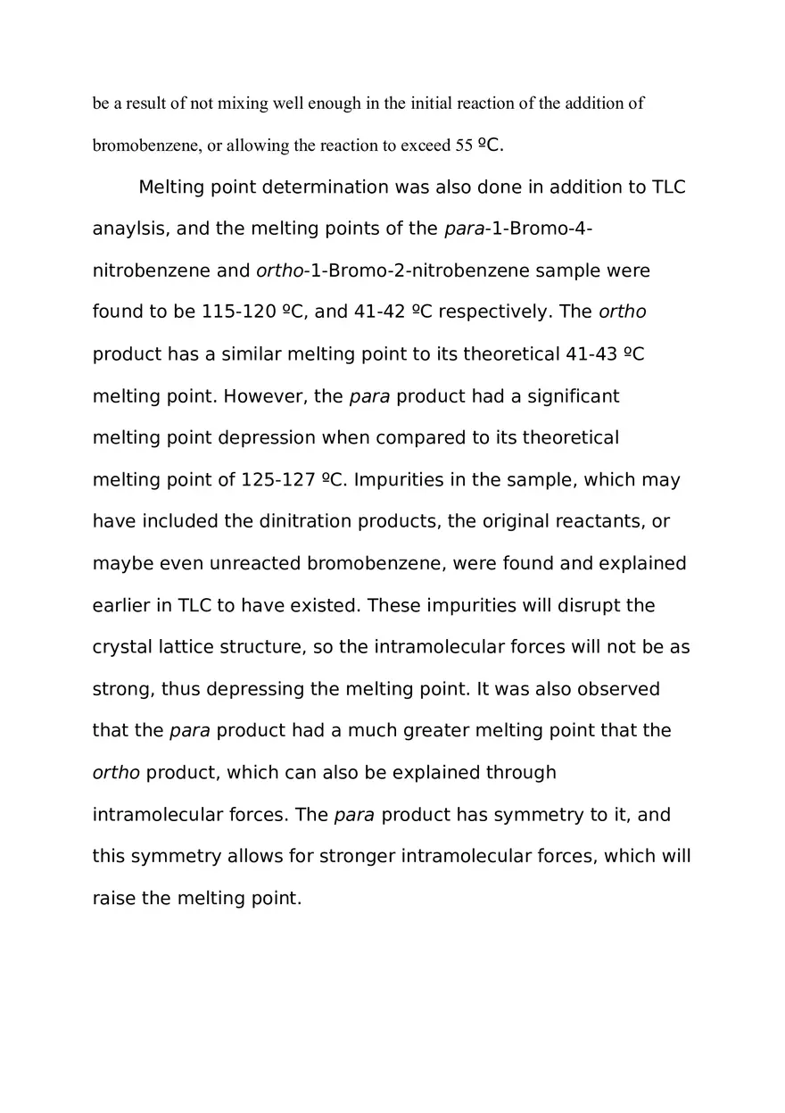 Nitration of Bromobenzene Lab - Page 4