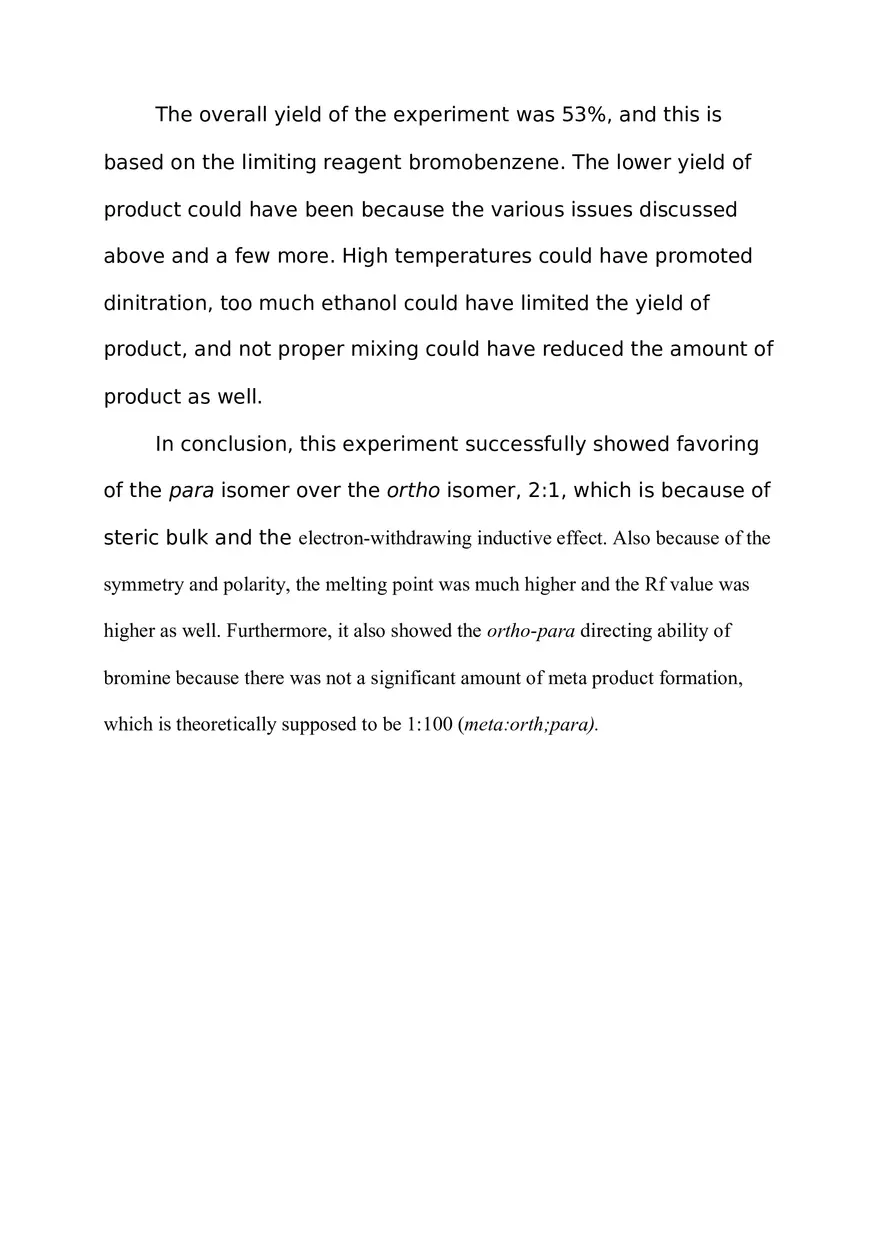Nitration of Bromobenzene Lab - Page 5