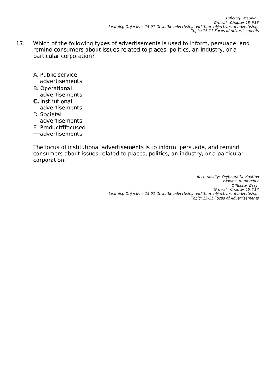 Marketing Chapter 15 Key Part 2 - Page 2