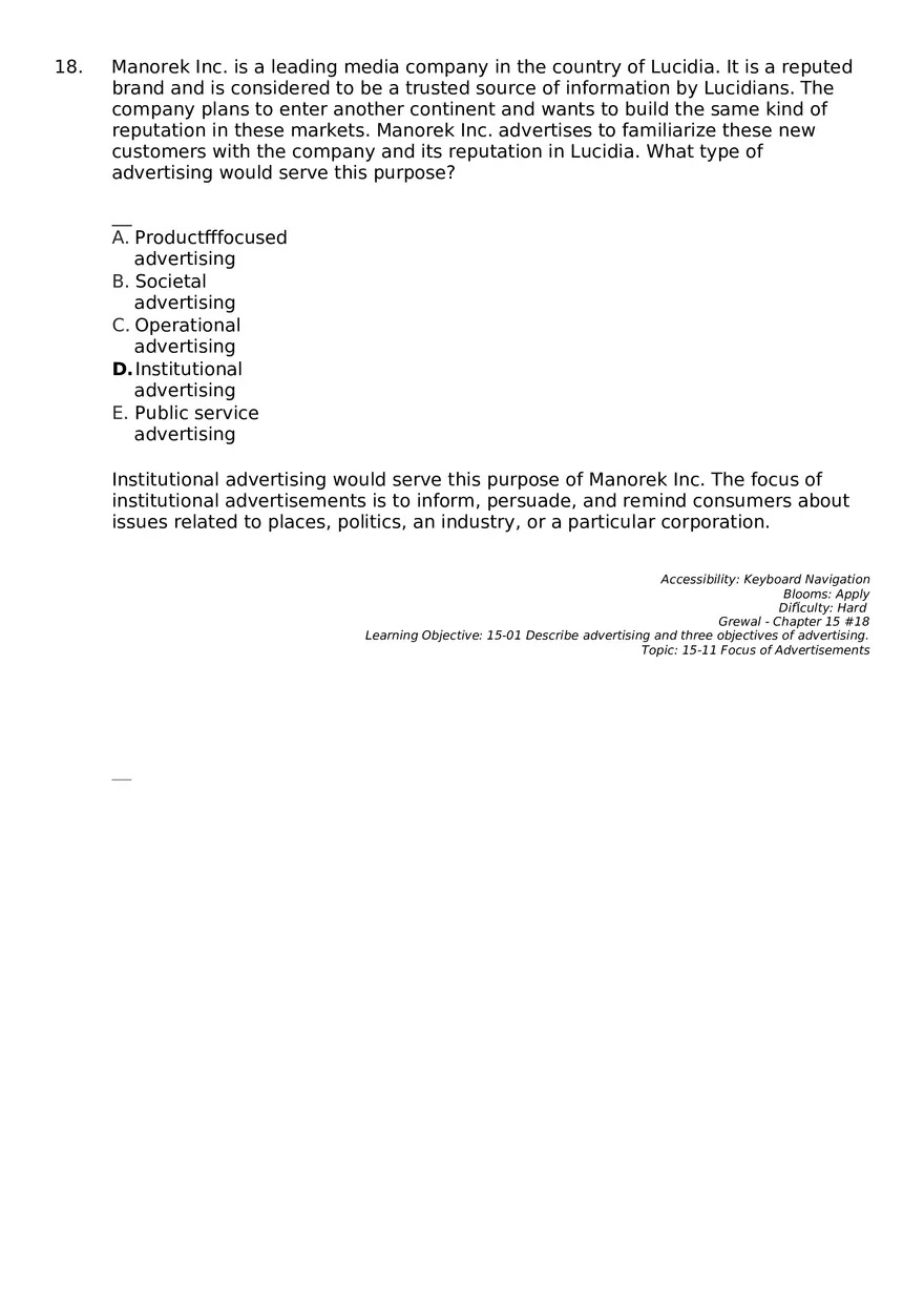 Marketing Chapter 15 Key Part 2 - Page 3
