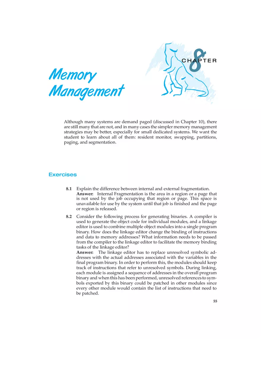 Chapter 8 Memory Management - Page 1