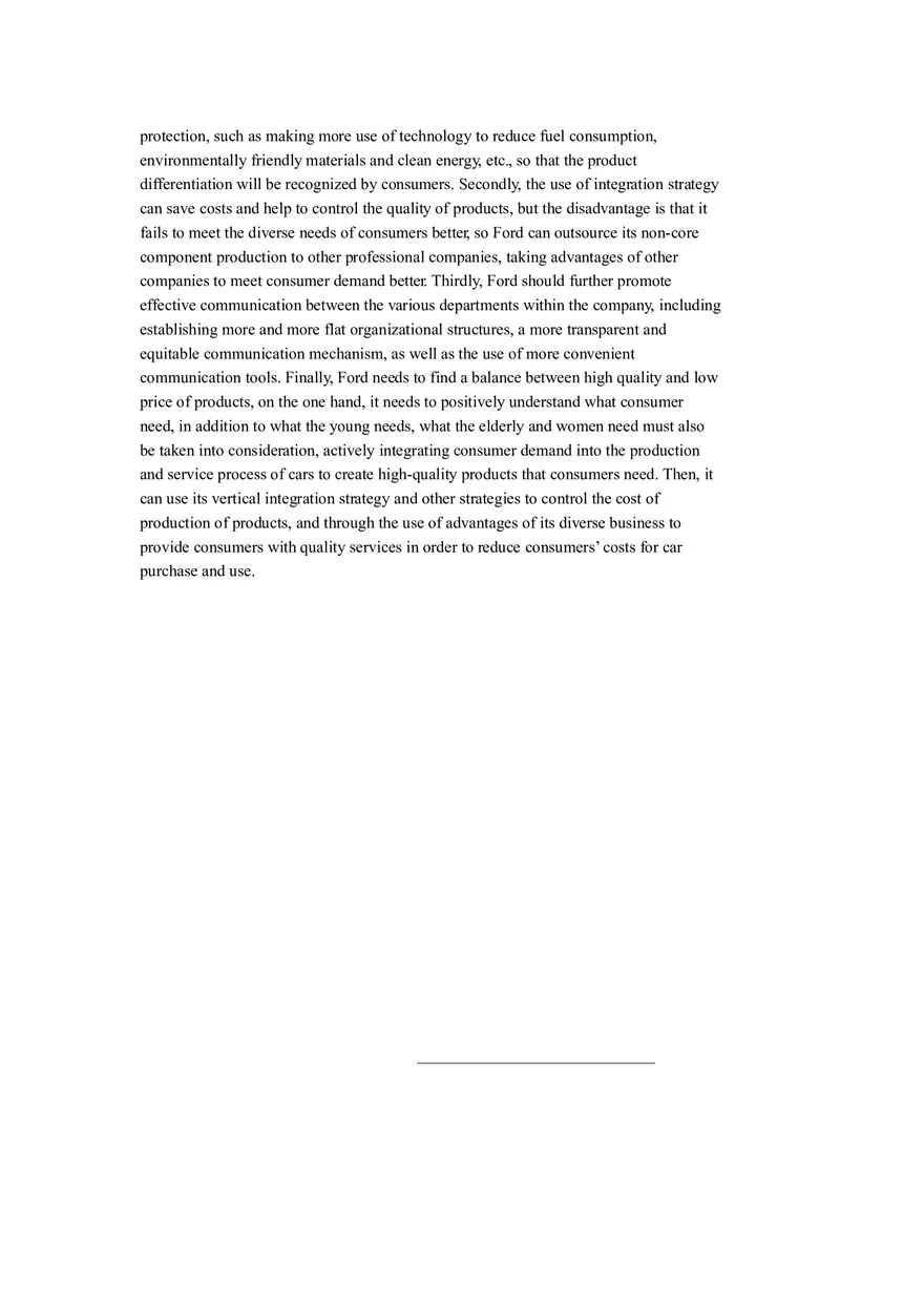 A Case Analysis Report on Ford Motor Company - Page 8