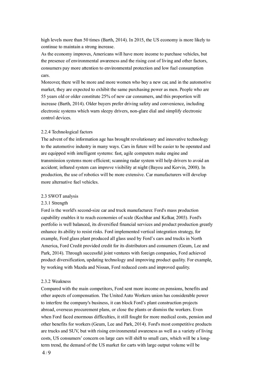 A Case Analysis Report on Ford Motor Company - Page 4