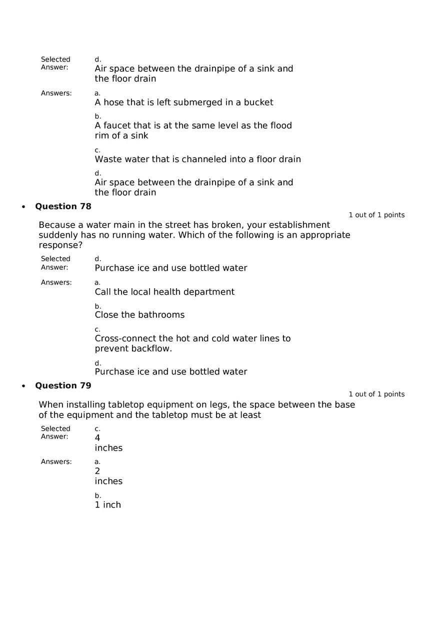 Servsafe Practice Exam Part 21 - Page 7