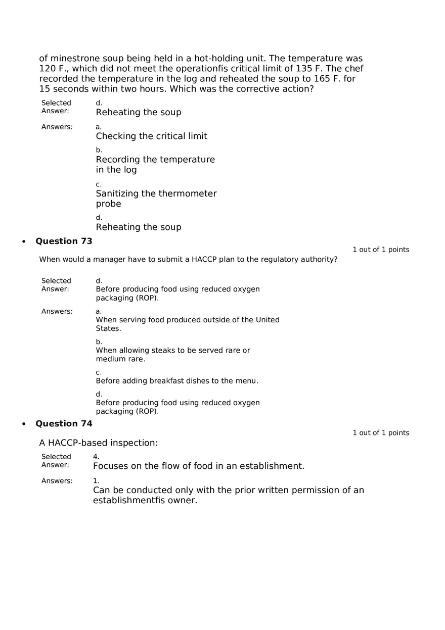Servsafe Practice Exam Part 21 - Page 5