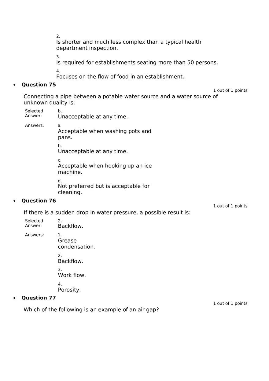 Servsafe Practice Exam Part 21 - Page 6