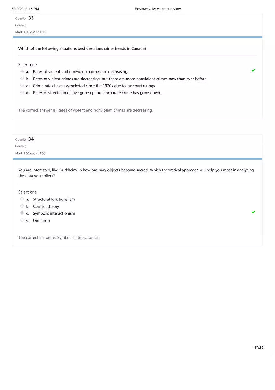 Sociology Final Exam (Days 1 - 4) Part 2 - Page 8