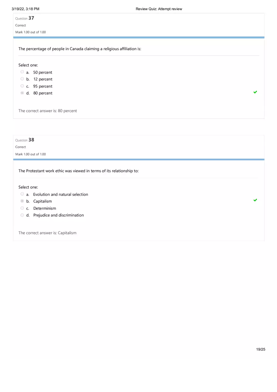 Sociology Final Exam (Days 1 - 4) Part 2 - Page 10