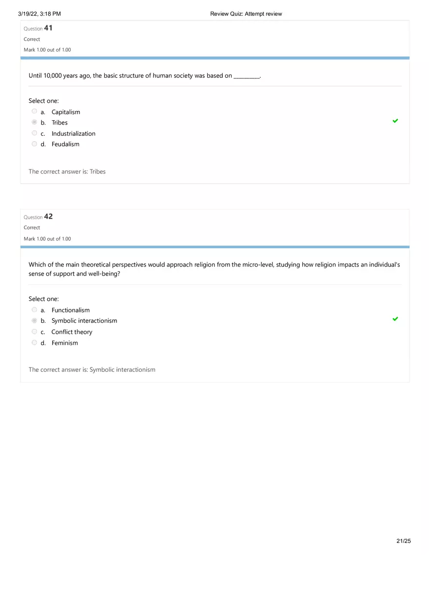 Sociology Final Exam (Days 1 - 4) Part 2 - Page 12