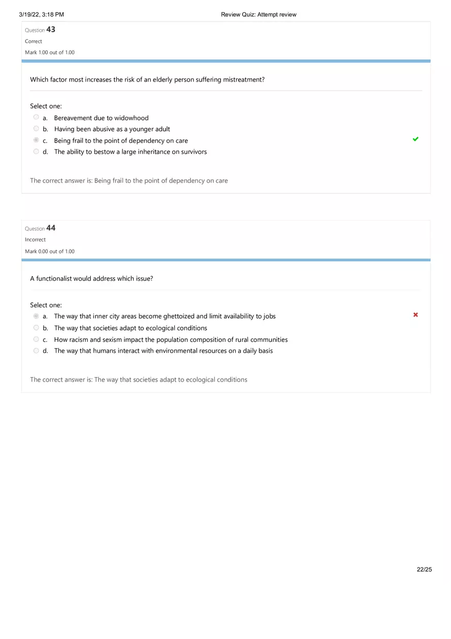 Sociology Final Exam (Days 1 - 4) Part 2 - Page 13