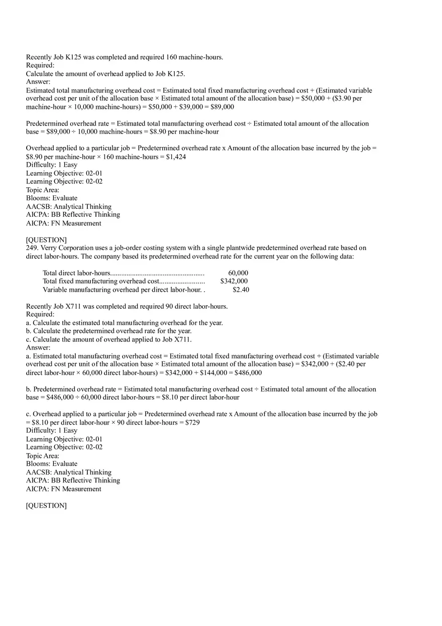 Ch2, Job-Order Costing Calculating Unit Product Costs Part 15 - Page 3