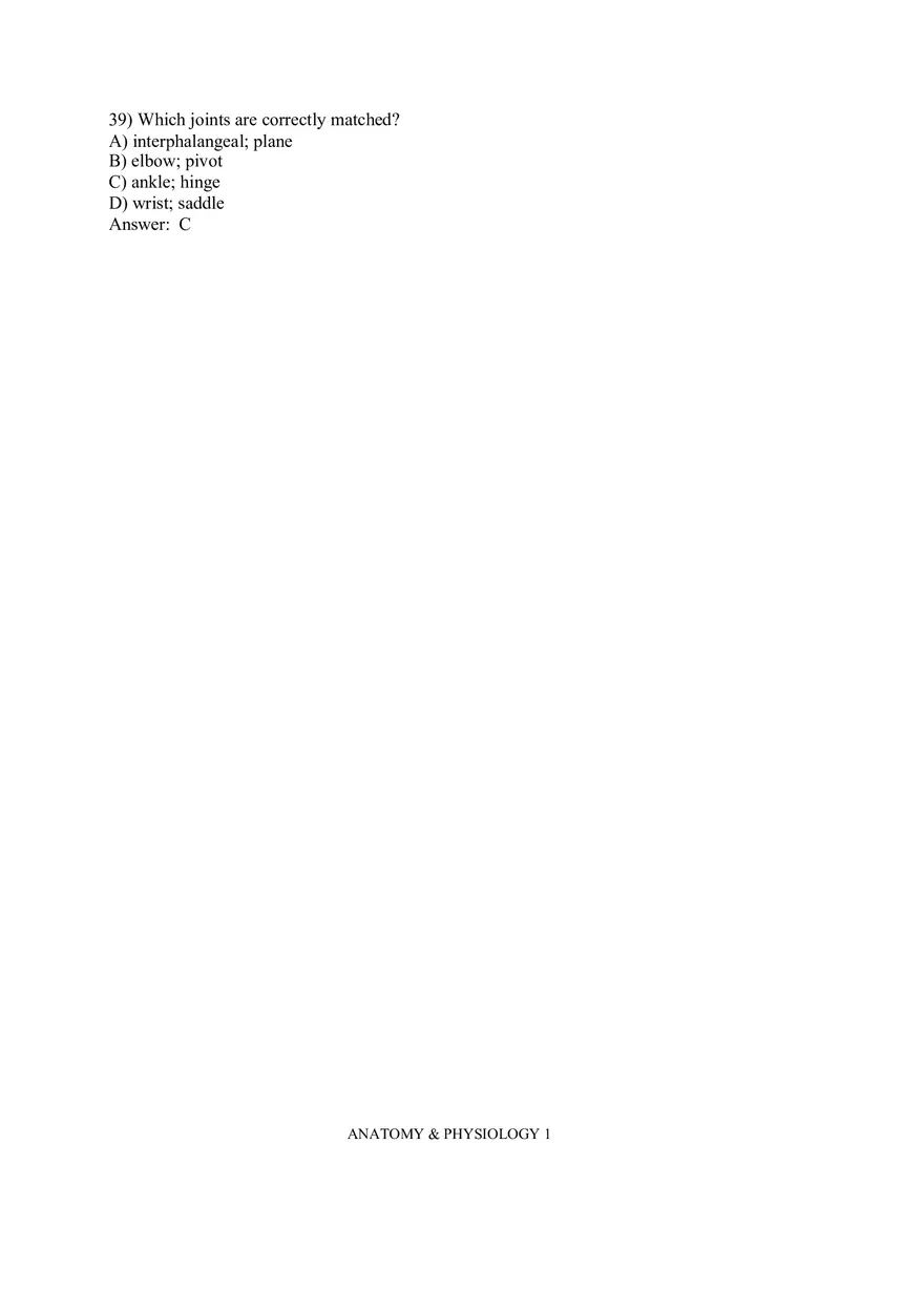 Joints – Practice Questions - Page 7