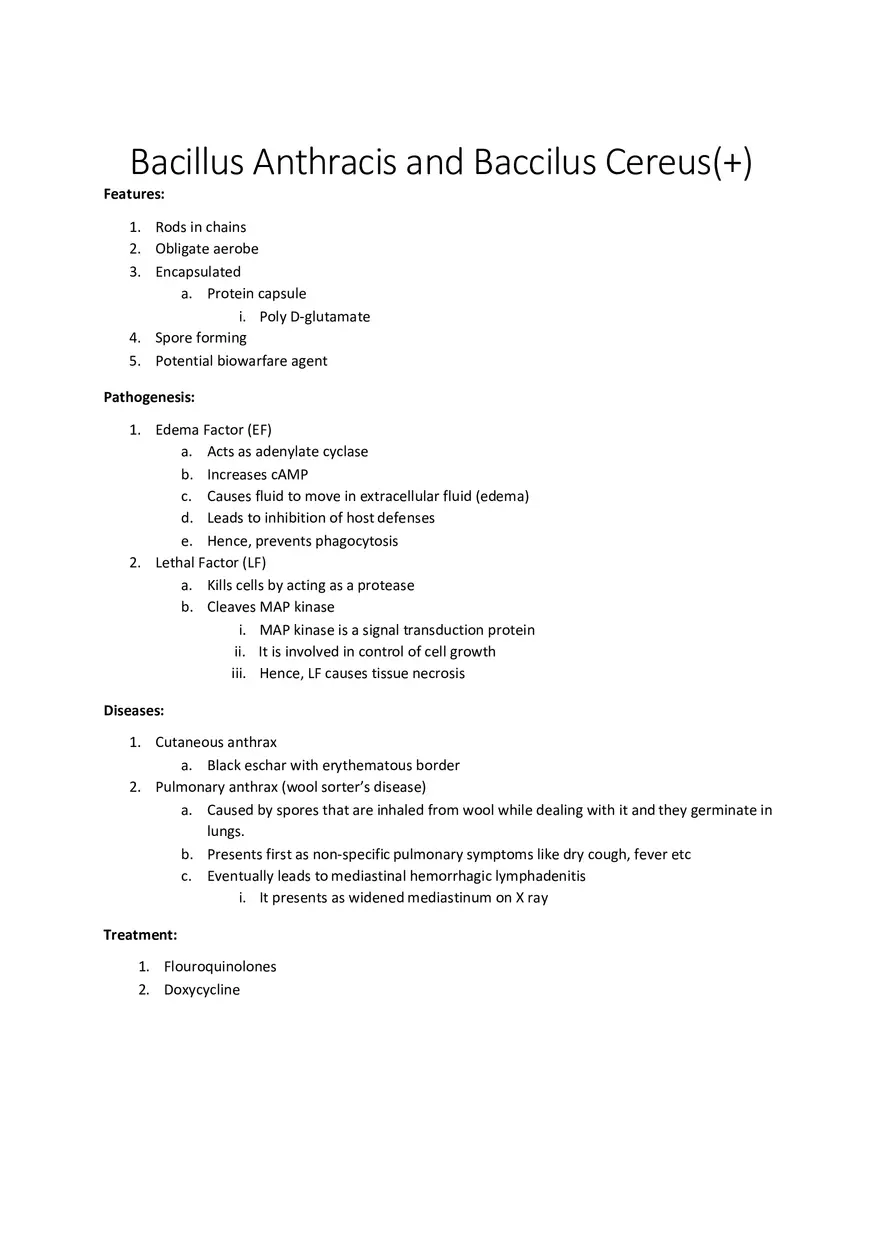 Bacillus Anthracis and Baccilus Cereus (+) - Page 1
