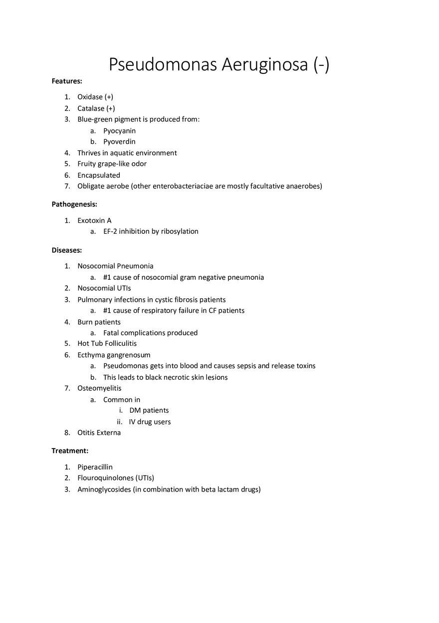 Pseudomonas Aeruginosa (-) - Page 1