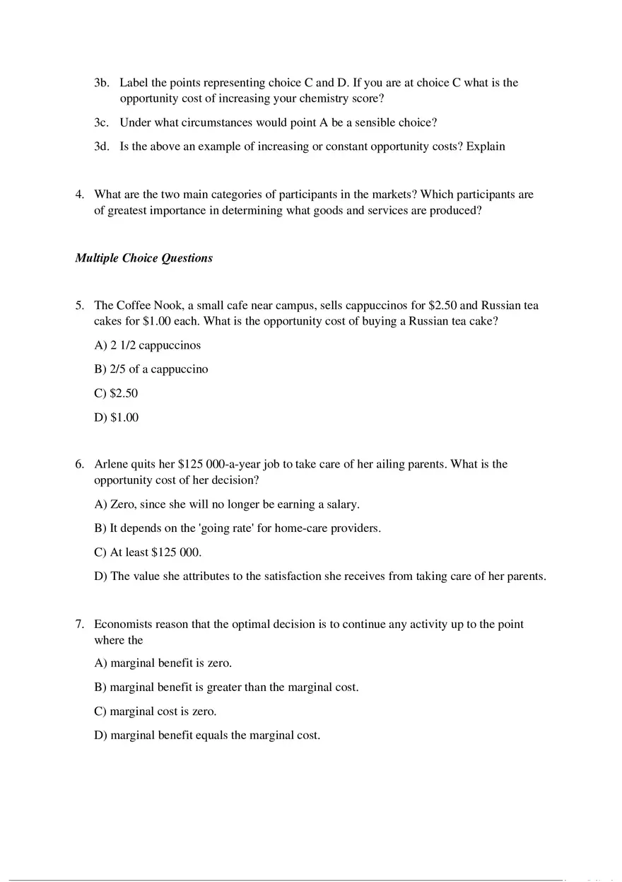 Tutorial 2 Practice Questions Key Concepts in Economics - Page 2