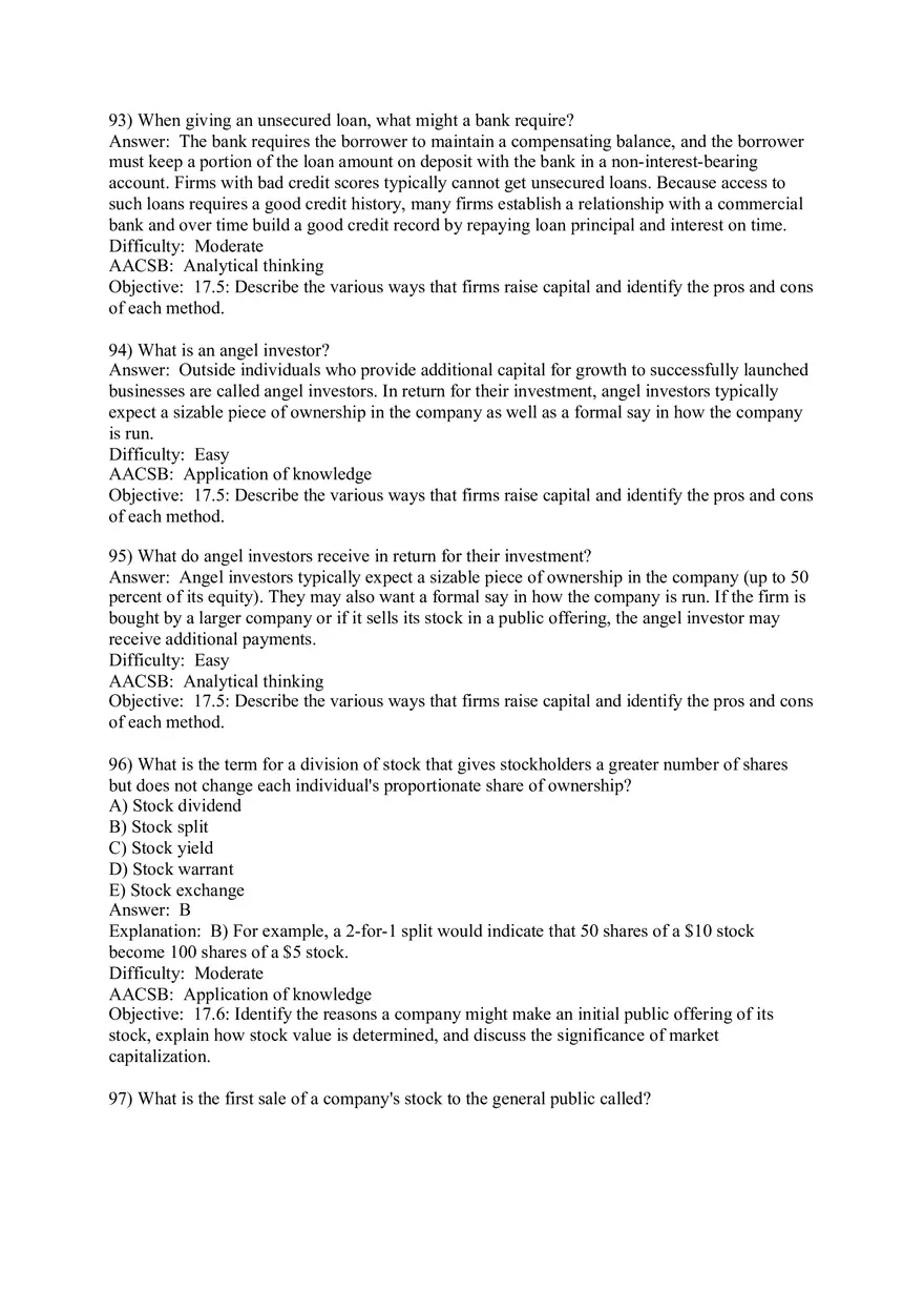 Chapter 17 Managing Business Finance Part 4 - Page 1