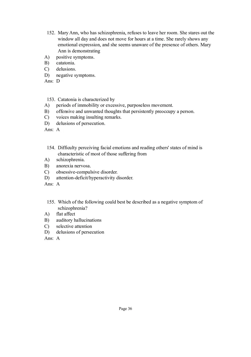 Psychological Disorders Answer Part 5 - Page 2