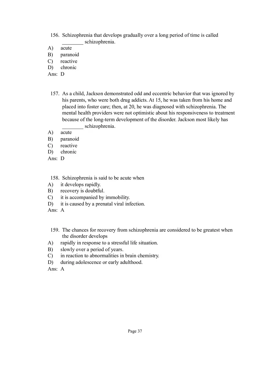 Psychological Disorders Answer Part 5 - Page 3