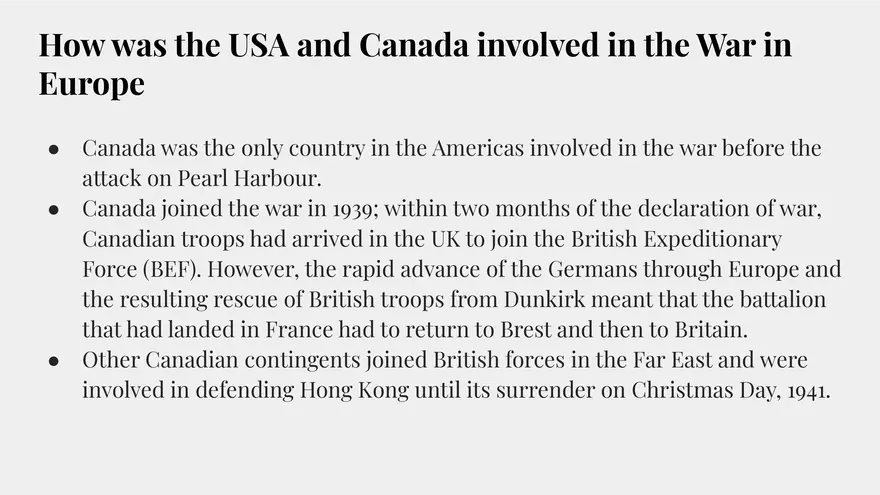 USA and Canada involvement in World War 2 - Page 1
