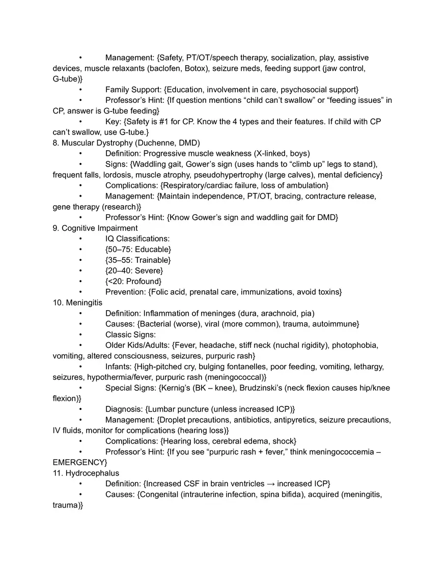 Pediatric Neurology: Test Hints & Key Concepts - Page 5