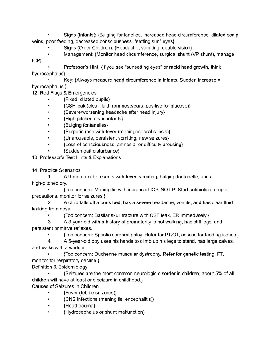 Pediatric Neurology: Test Hints & Key Concepts - Page 6