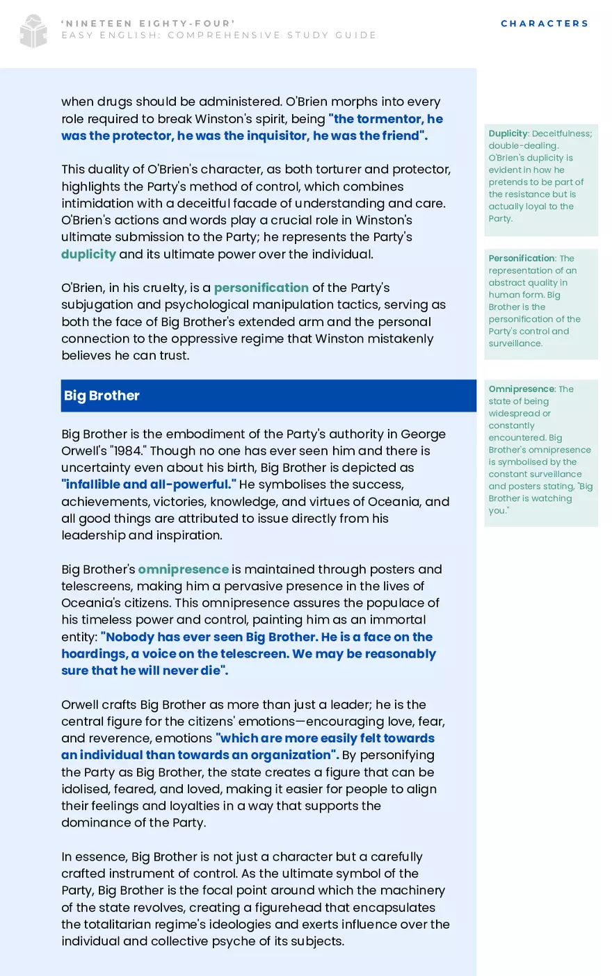 Study Guide: Nineteen Eighty Four - Page 20