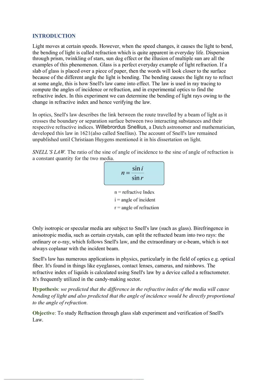 Snell's Law Lab - Page 2