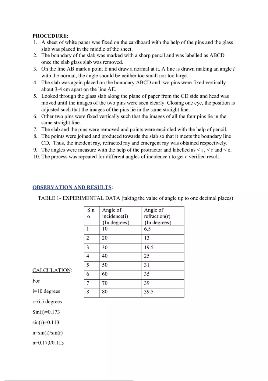 Snell's Law Lab - Page 5
