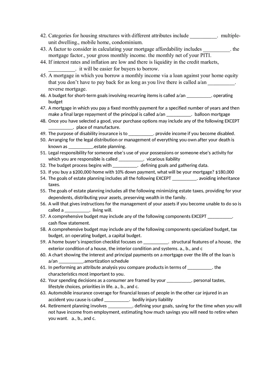 BUS Study Test Questions - Page 3