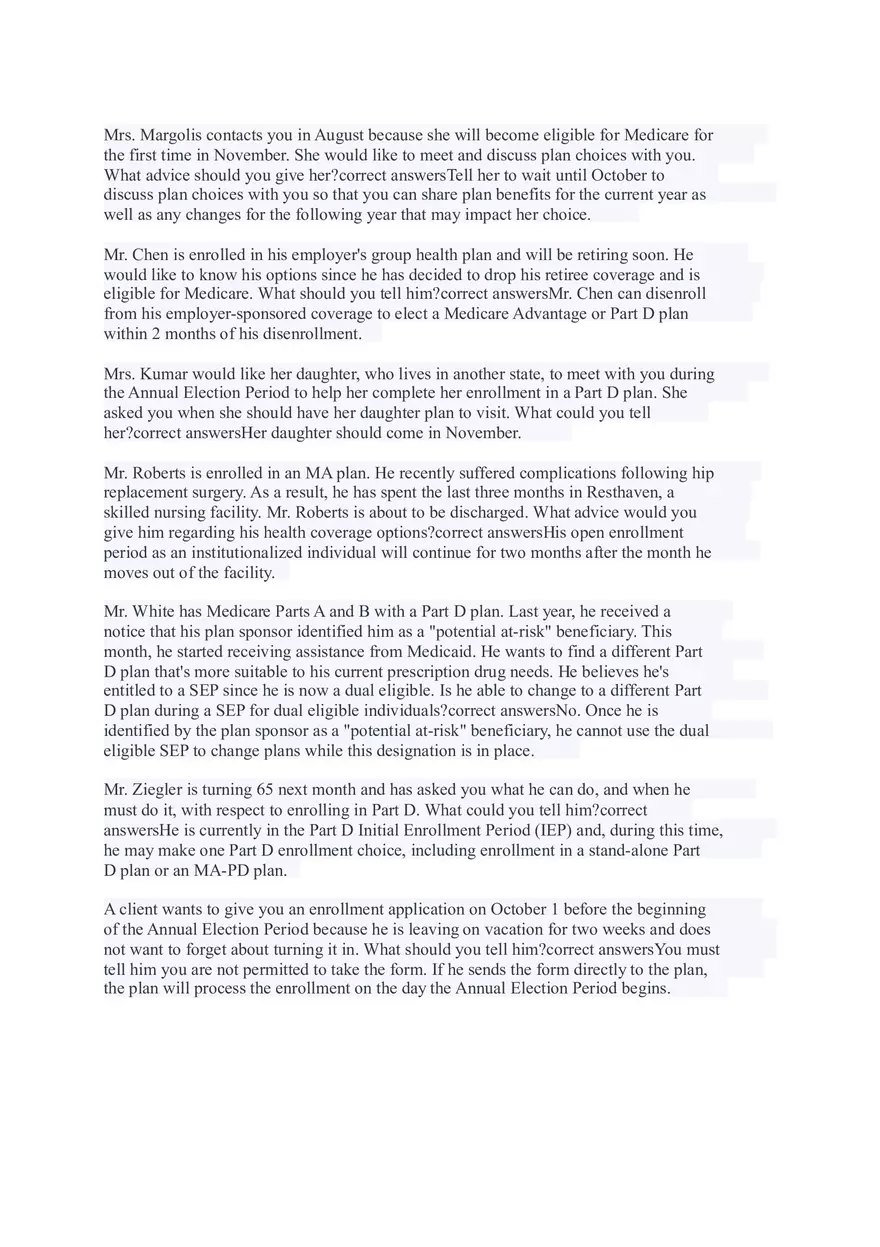 AHIP Final Exam Answers Part 2 - Page 7