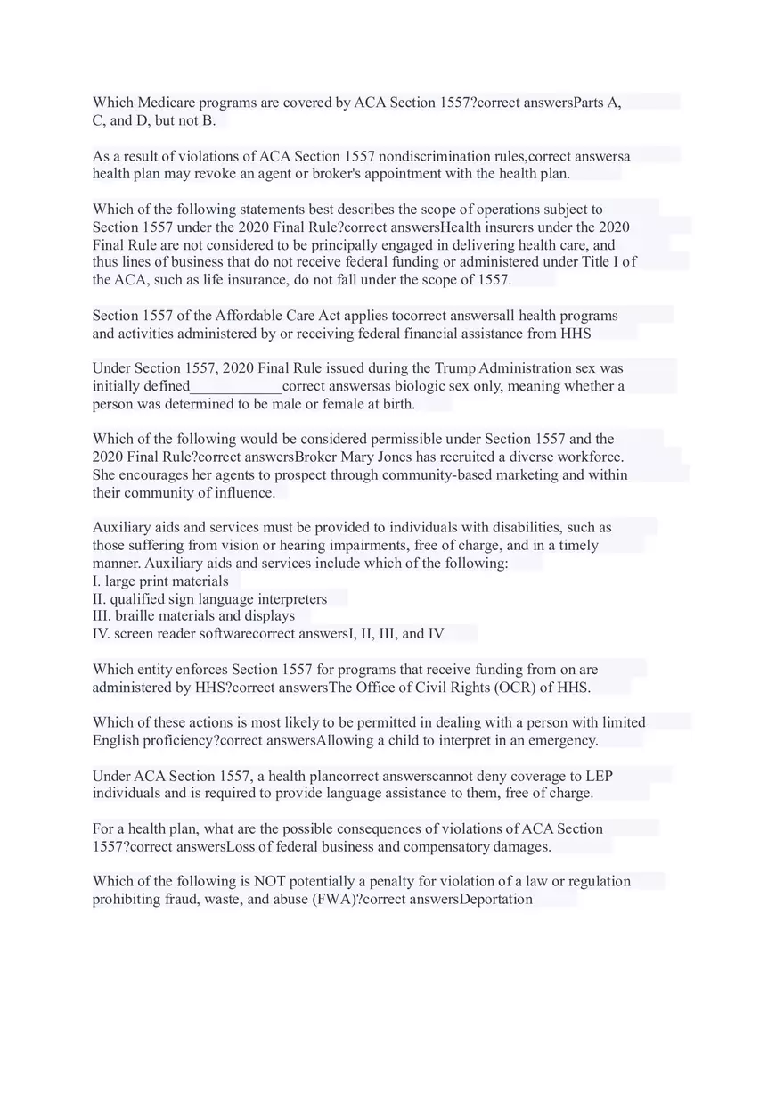 AHIP Final Exam Answers Part 2 - Page 10