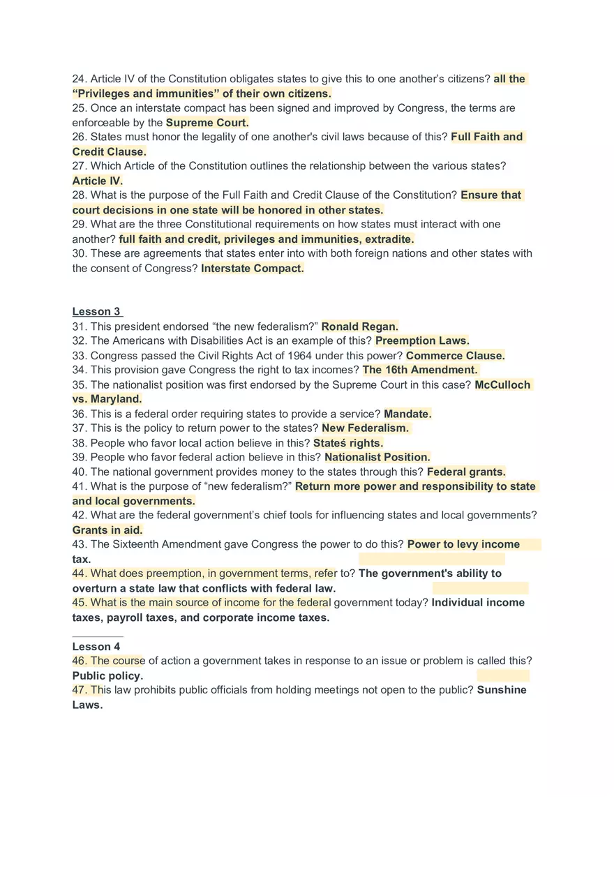 Goverment Lessons 1-2-3 - Page 2