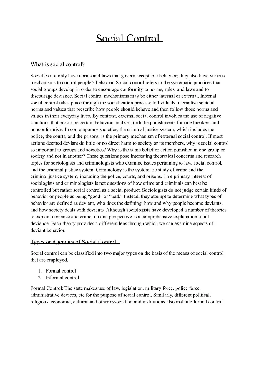Social Control - Page 1
