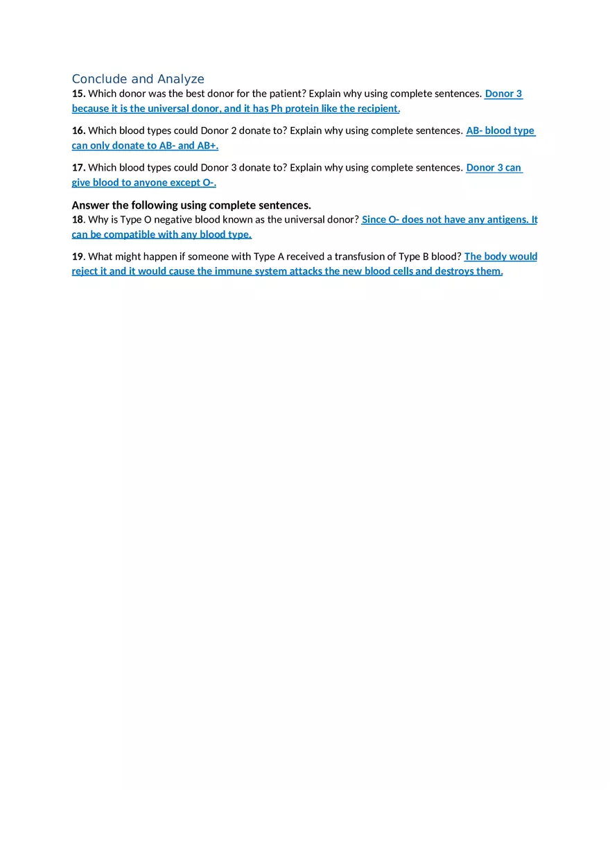 Virtual Blood Typing Transfusion Lab - Page 3