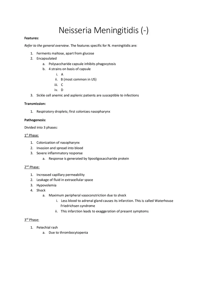 Neisseria Meningitidis (-) - Page 1