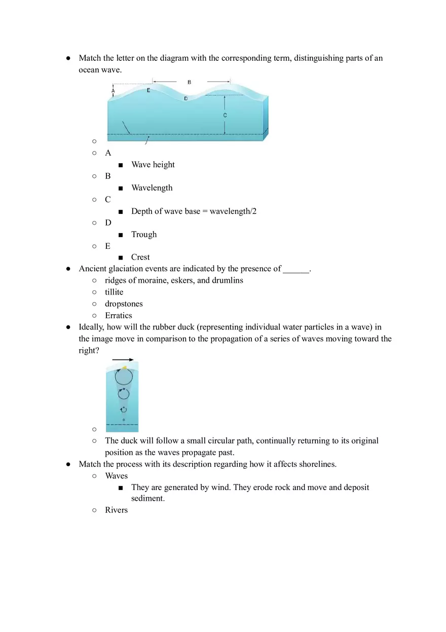 Geology Quiz Answers Chapter 14 - Page 7
